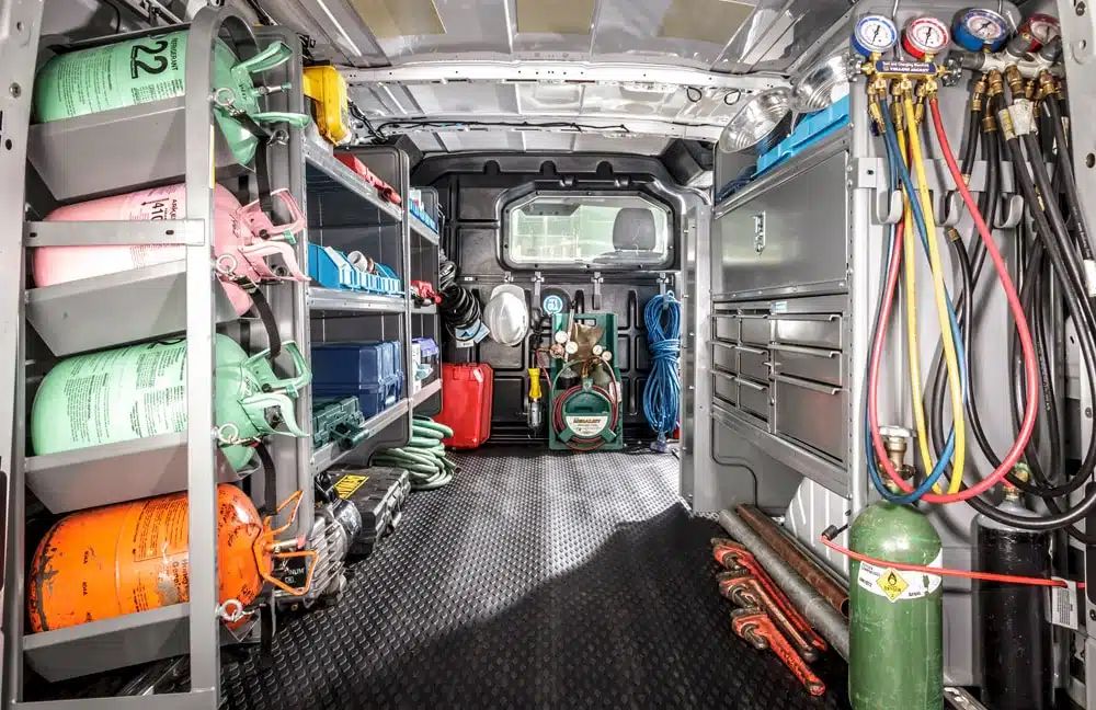 HiLo Heating and Air service van front view